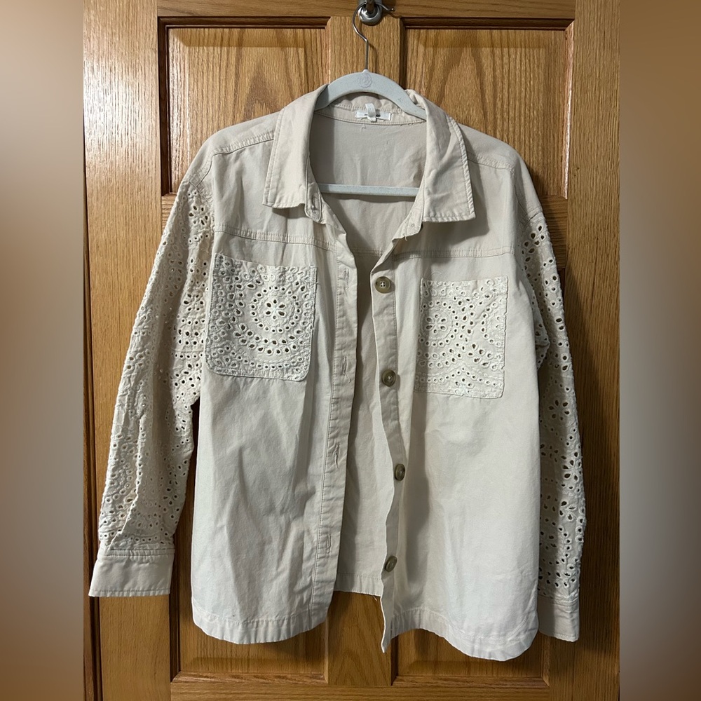 Boho cover up with keyhole sleeves